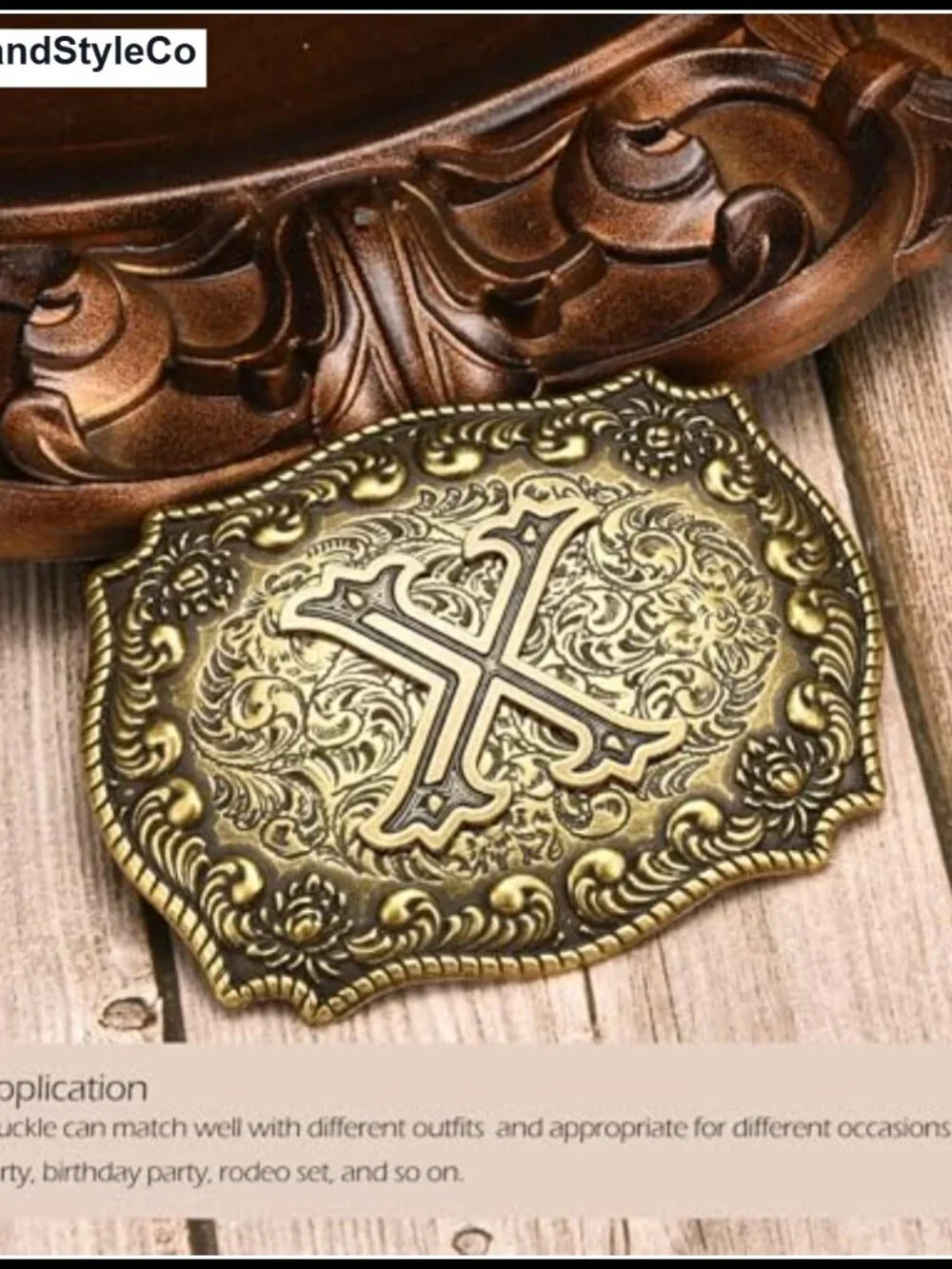 Western Belt Buckle Initial Zinc Alloy Cowboy Snap on Belts